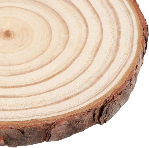 SHEUTSAN 20 PCS Wood Slice, 6-7 Inch Log Rounds Unfinished Wooden Discs for Crafts, DIY Arts, Home Decor in Saudi Arabia