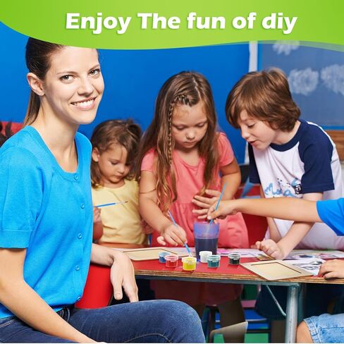 Qilery 24 مجموعة من إطارات الصور لإطارات الصور مقاس 4 × 6 صور تهنئة التخرج DIY إطارات صور خشبية غير مكتملة مع أدوات الرسم، ملصقات لامعة للتخرج وعيد الميلاد وعيد الأب والزفاف in Kuwait
