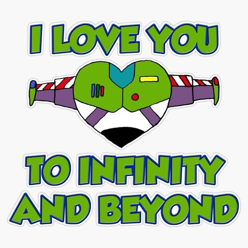 MAGNET Infinity And Beyond Magnetic Vinyl Sticker Decal Magnet 5" in Kuwait
