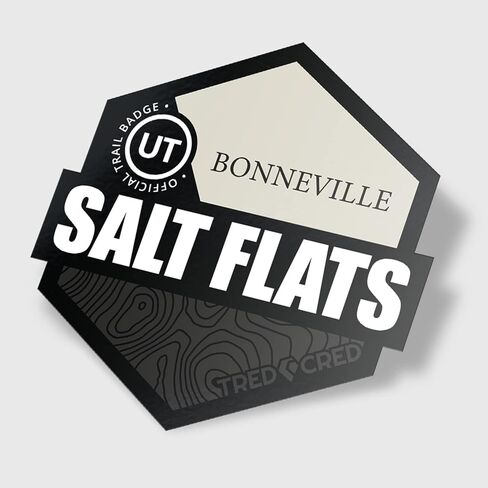 Bonneville Salt Flats Trail Off-Roading Sticker - 3x3 in. - UV Protected - Outdoors Rated in Saudi Arabia