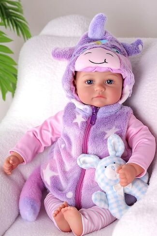 BABESIDE Lightweight Baby Doll Set–15" Realistic Soft Doll for Girls, Easy to Carry & Hug, Includes Bottle & Pacifier Set–Pretend Play & Gift for Kids Age 3+ in Kuwait