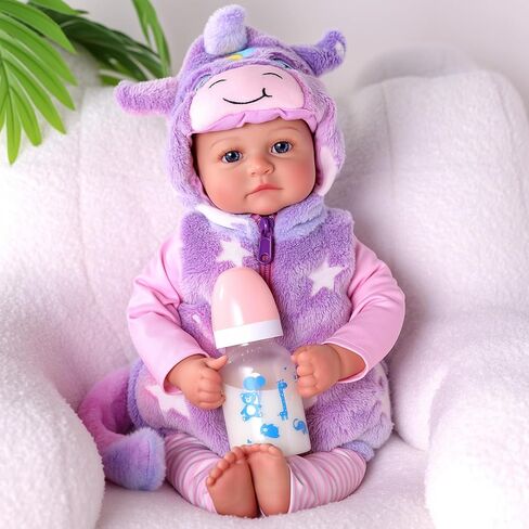 BABESIDE Lightweight Baby Doll Set–15" Realistic Soft Doll for Girls, Easy to Carry & Hug, Includes Bottle & Pacifier Set–Pretend Play & Gift for Kids Age 3+ in Kuwait