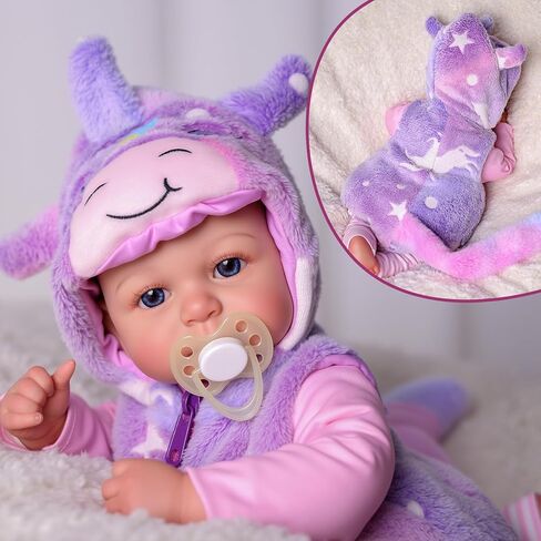 BABESIDE Lightweight Baby Doll Set–15" Realistic Soft Doll for Girls, Easy to Carry & Hug, Includes Bottle & Pacifier Set–Pretend Play & Gift for Kids Age 3+ in Kuwait