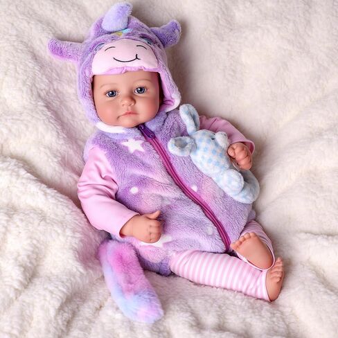 BABESIDE Lightweight Baby Doll Set–15" Realistic Soft Doll for Girls, Easy to Carry & Hug, Includes Bottle & Pacifier Set–Pretend Play & Gift for Kids Age 3+ in Kuwait