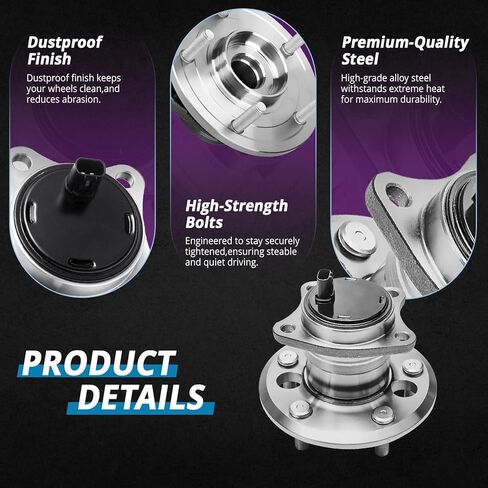 Wheel Hub Assembly Rear Left Side Replacement for Toyota Camry 2002 2003 2004 2005 2006 2007 2008 2009 2010 2011, Toyota Avalon 2005 2006 2007 2008 2009 2010 2011 2012 Wheel Bearing, 512206 in Saudi Arabia