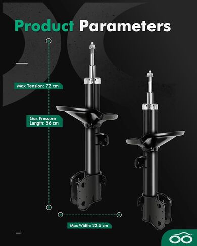 SCITOO Front Shocks Set of 2 for MDX, Shocks Absorbers and Struts Fits 2001 2002 for Acura for MDX,2003 2004 2005 2006 2007 2008 for Honda for Pilot Amortiguadores in Kuwait