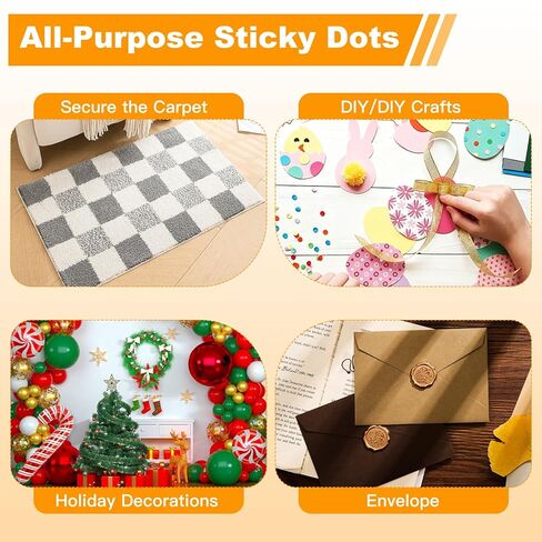 Sticky Dots Double Sided, 140 PCS 0.79" X 1mm Clear Removable Adhesive Dot for Hanging Posters Crafts Balloons Photos Party Decorations, Easy Release, Water Resistant, No Trace, Circle(20mm) in Saudi Arabia