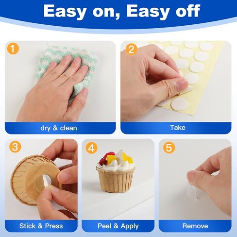 300 PCS Sticky Dots Double Sided, 0.79" X 0.04" Removable Adhesive Clear Dot for Poster DIY Crafts Balloon Photo Party Holiday Decoration, Strong Hold, No Trace, Flexible, Water Resistant in Saudi Arabia