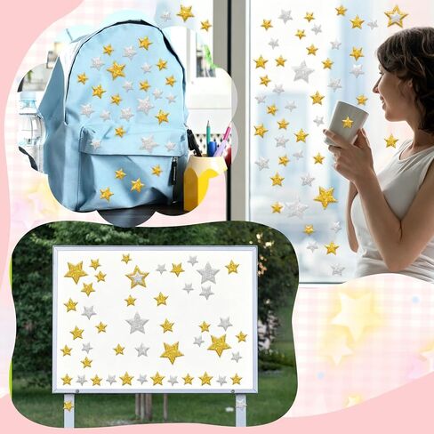 1032Pcs Foam Stickers Glitter Star Sticker Gold Silver Foam Stars Stickers Self Adhesive Star Sticker for Reward Scrapbooking Teacher Crafts Arts Poster Board Water Bottles Home Christmas Party Decor in Saudi Arabia