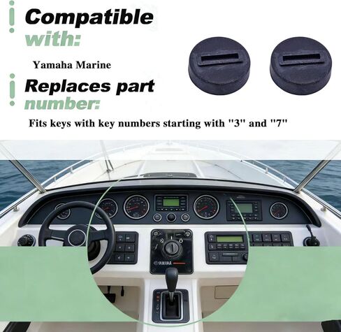 Switch Panel Key Cover Cap 6K1-82532-00-00,Marine Ignition Switch Rubber Cap Compatible with Yamaha Outboard Marine 2 PCS in Saudi Arabia