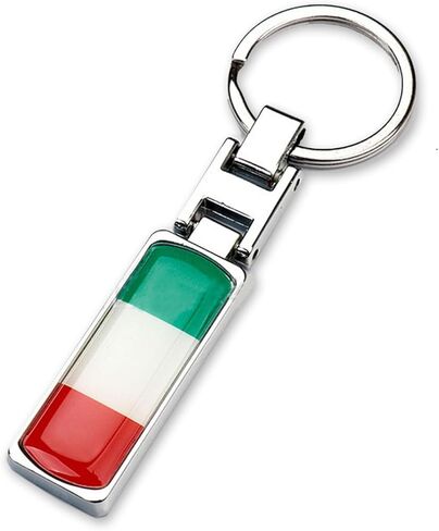 Italian Flag Keychain Italian Flags Metal Key Ring Keychains Emblem Badge Keyring Chain,2.7inch Italy Flag Keychain in Saudi Arabia