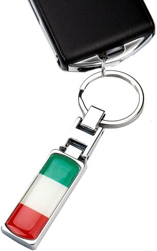 Italian Flag Keychain Italian Flags Metal Key Ring Keychains Emblem Badge Keyring Chain,2.7inch Italy Flag Keychain in Saudi Arabia