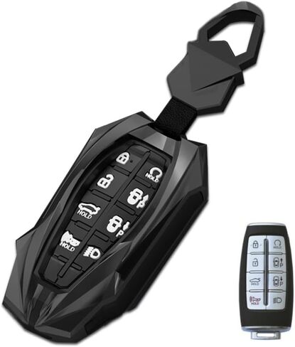 Zinc Alloy Key Fob Case Cover Compatible for Genesis G80 Gv80 G70 GV70 2021 2022 2023 8 Buttons Key in Saudi Arabia