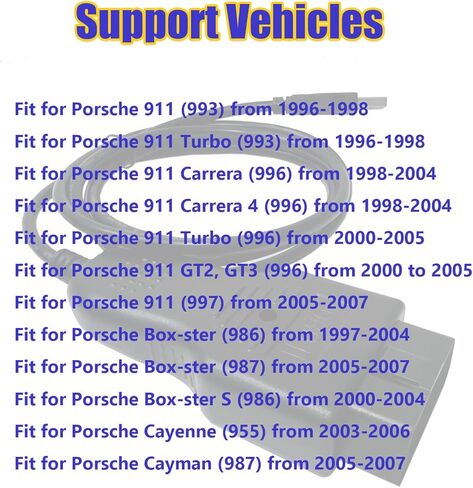 OBD2 ECU Scanner Tool for Porsche Piwis Diagnostic Cable,Support Most of for Porsche 911/Cayenne/Box-ster Vehicle from 1996-2007 Models,Work with Windows XP Durametric V3.0.15.0 Software in Saudi Arabia