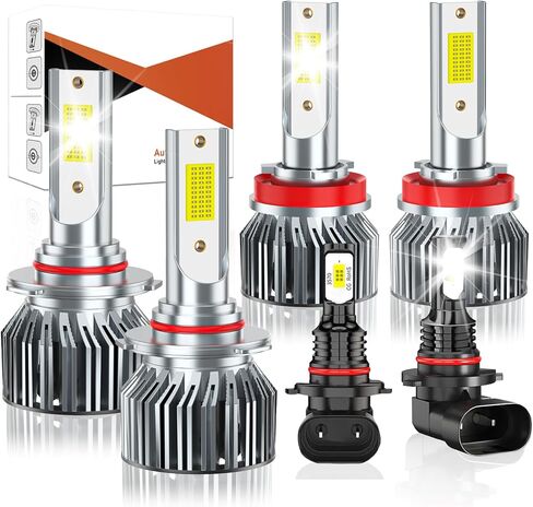 For Honda CR-V CRV 2007-2014 Light Bulbs, 600% Brightness High/Low Beam Bulbs Kit, 6500K White, 40000LM Powersports Bulbs with Fan,4PCS in Saudi Arabia