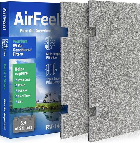 Premium RV AC Filter Replacement – 7.5 x 14 Inch Filters Compatible with Dometic Duo Therm Air Conditioner – Replaces 3313107.103 & 3105012.003 – for Camper, Motorhome, Travel Trailer - 2 Filters in Saudi Arabia