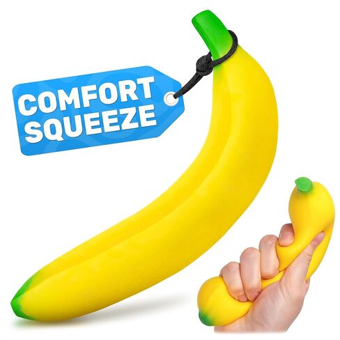 Banana Squishy Fidget Stress Relief Toys - Bananas Yellow Accessories Fidget Toy Adult Party Favor Anti Stress Toys Foam Squishy Toys - Stress Toy Stretchy Banana Decorations Fidget Adult Toy in Saudi Arabia