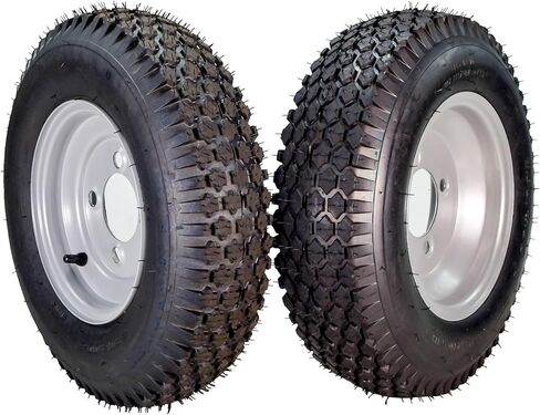 MASSFX 4.80/4.00-8 Pre-Mounted Wheel with 4 on 4" Bolt 4 Ply Tubeless Utility Trailer Tire (2 Pack) 4.8x4-8 in Saudi Arabia