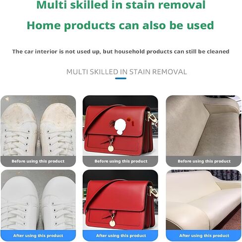 4-in-1 Multipurpose Foam Cleaner, Heavy Duty Deep Cleaning House & Car Detailing Produc, Limpiador Espuma for Car Interior, Kitchen Grease, Bathroom Tiles, Sofa Upholstery (1 Piece Set) in Saudi Arabia