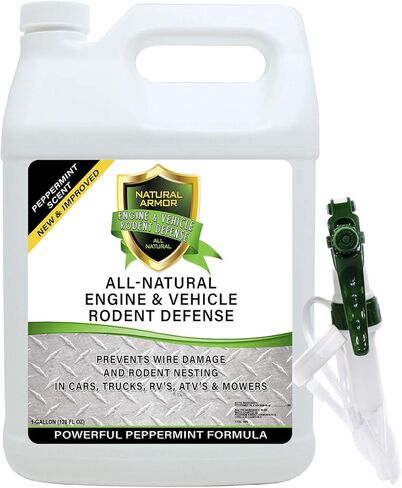 Mice/Mouse, Rat, Squirrel & Rodent Wire, Engine & Vehicle Protection Spray Prevents Chewing & Nesting for Cars, Trucks, RV’s, ATV’s. Great for Winter Protection. Ready to Use (128 Oz Gallon) in Saudi Arabia