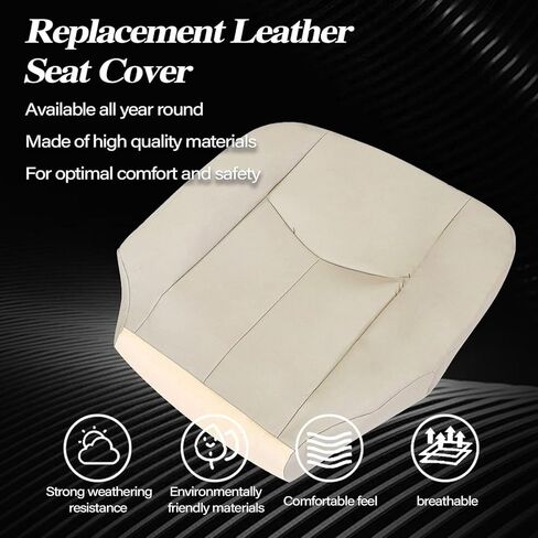 SecosAutoparts Driver & Passenger Bottom & Top & Armrest Replacement Leather Seat Covers Tan# 522 or 52i Compatible with Chevy Tahoe Suburban Compatible with GMC Yukon Sierra 2003 2004 2005 2006 in Kuwait