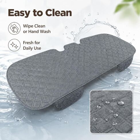 Pu Leather Car Seat Bottom Covers Protectors Include 1 Rear Bench Seat Cover Universal Fit 90% Vehicles (C-Gray) in Kuwait