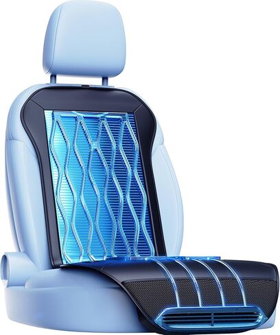 2026 Upgraded Cooling Car Seat Cover(Front Seat), Semiconductor Car Seat Cooling Pad,12V-24V Cooling Car Seat Cushion with 3 Temp Modes,Universal Fit for SUV/Truck Accessories(Ice-Core Black) in Kuwait