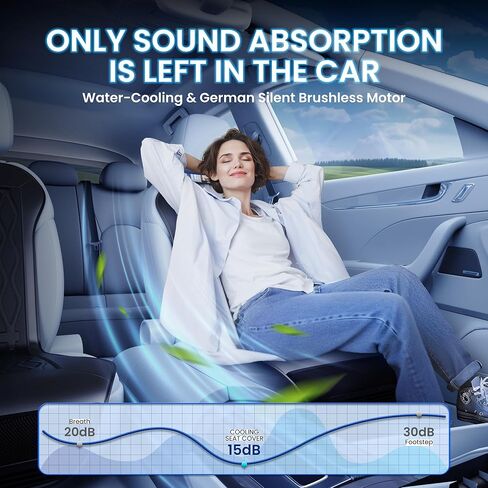 2026 Upgraded Cooling Car Seat Cover(Front Seat), Semiconductor Car Seat Cooling Pad,12V-24V Cooling Car Seat Cushion with 3 Temp Modes,Universal Fit for SUV/Truck Accessories(Ice-Core Black) in Kuwait