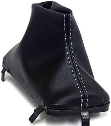 Fits 2015-2017 Ford F150 Synthetic Black Leather Automatic Shift Boot with Gray stitching. (Skin Only) in Saudi Arabia