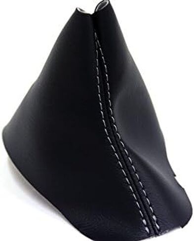 Fits 2015-2017 Ford F150 Synthetic Black Leather Automatic Shift Boot with Gray stitching. (Skin Only) in Saudi Arabia