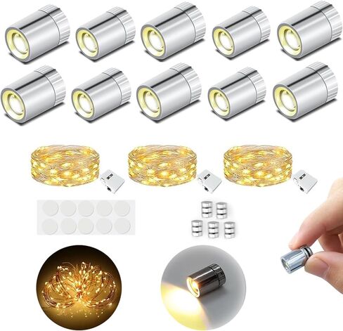 10 Pcs Miniature Led Lights 3 LED String Lights 15 Extra Battery,Battery Operated Tiny Small Led Lights,Tiny Dollhouse Accessories Lantern Crafts Model Lighting & Spot Light (10-Warm White) in Saudi Arabia