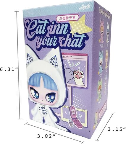 INN'S Cat Inn Your Chat Series Vinyl Plush Blind Box 1PC(1 of 7 Possible Styles) Cute Figures Collectible Toys Birthday Gifts (1Pcs Blind Box) in Saudi Arabia