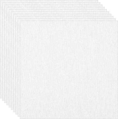 10 Pcs Pre Cut Embroidery Cloth, White Embroidery Fabric Squares Embroidery Cloth Fabric Cross Stitch Cloth for Garment Craft Home Decoration and Sewing DIY Crafts (7.9 × 7.9 inches) in Kuwait