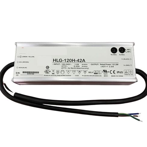 1 قطعة 120 واط الجهد المستمر تيار مستمر LED سائق التيار الكهربائي HLG-120H-A 12 فولت 15 فولت 20 فولت 24 فولت 30 فولت 36 فولت 42 فولت 48 فولت 54 فولت (HLG-120H-20A 20 فولت) in Kuwait
