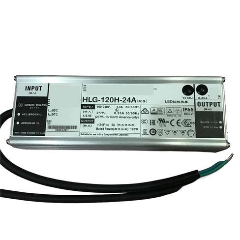 1 قطعة 120 واط الجهد المستمر تيار مستمر LED سائق التيار الكهربائي HLG-120H-A 12 فولت 15 فولت 20 فولت 24 فولت 30 فولت 36 فولت 42 فولت 48 فولت 54 فولت (HLG-120H-20A 20 فولت) in Kuwait