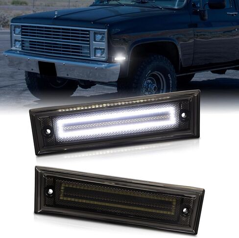 1981 1982 1983 1984 1985 1986 1987 1988 1989 1990 1991 Chevy C10 C20 C30 LED Side Marker Lights for GMC C1500 C2500 C3500 Suburban Blazer Jimmy Front Bumper Sidemarker Lamp With Smoked Lens 2PCS in Saudi Arabia
