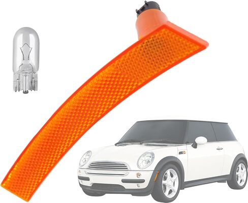 KAP Replacement for Front Fender Flare Amber Lens Side Marker Lights 2002-2008 Cooper with Bulb Included 63147165870 63147165869 MC2551101 MC2550101 PAIR in Saudi Arabia