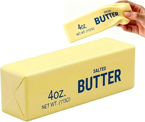 Slow Rebound Cute Butter Squeeze Stress Balls,2026 New Squeeze Ball Realistic Butter Stick Soft Squeeze Toys,Butter Squishy Relief Fidget Toys,Slow Rebound Stress Relief Toy Gifts in Saudi Arabia