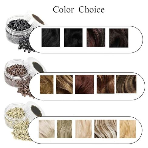 500Pcs Silicone Micro Link Rings 5mm Lined Beads for Hair Extensions, Aluminum Micro Links Beads Tool for I Tip Hair Extensions, No Damage Hair Extension Tools Accessories (500Pcs, Wine Red) in Saudi Arabia