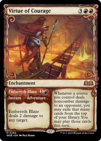 فضيلة الشجاعة // إمبيريث بليز (282) (عرض) Wilds of Eldraine MTG in Kuwait