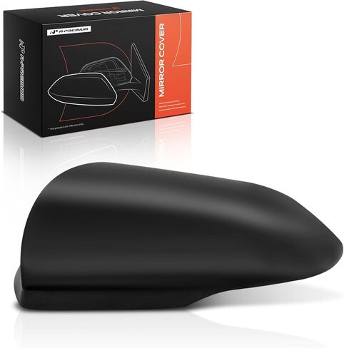 A-Premium Passenger Side Rearview Mirror Cover Cap - Compatible with Hyundai Elantra 2021 2022 2023 - Smooth Black, with Turn Signal Hole in Kuwait