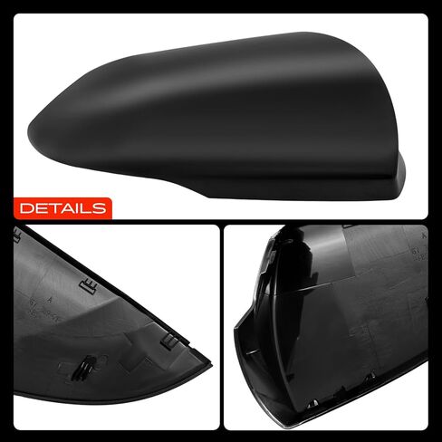 A-Premium Passenger Side Rearview Mirror Cover Cap - Compatible with Hyundai Elantra 2021 2022 2023 - Smooth Black, with Turn Signal Hole in Kuwait
