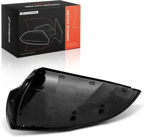 A-Premium Passenger Side Rearview Mirror Cover Cap - Compatible with Hyundai Elantra 2021 2022 2023 - Smooth Black, with Turn Signal Hole in Kuwait