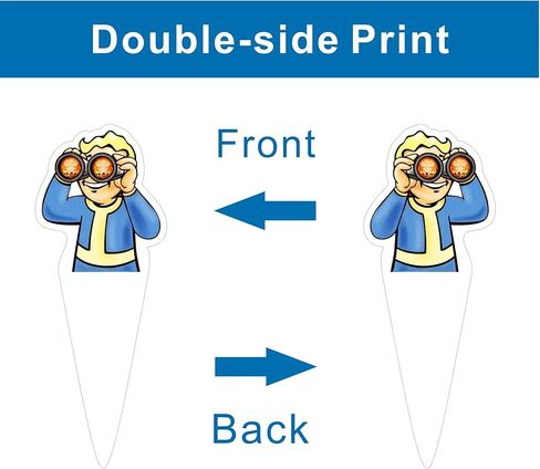 25pcs Cartoon For Fallouts Vedio Game Birthday Decorations with 24pcs Cupcake Toppers,1pcs Cake Topper for Birthday Party Supplies. in Saudi Arabia