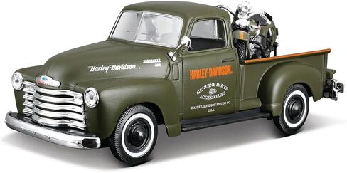 Maisto 1:24 Harley Davidson '36 EL Knucklehead + 1950 Chevrolet 3100 Pickup Diecast Vehicle Set in Kuwait