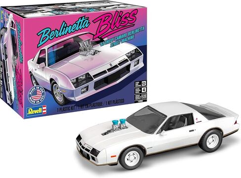 Revell 1:25 '82 Chevy Camaro Berlinetta Model Kit #14582 - آلة شارع مخصصة، محرك V8، 100 قطعة، مستوى المهارة 4 بناء متقدم، نموذج سيارة كلاسيكي من الثمانينيات للبالغين والمراهقين (12+) in Kuwait