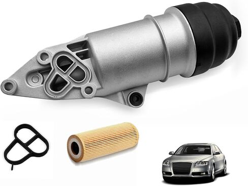 06E115405C Aluminum Oil Filter Housing Compatible with Audi A4 A5 A6 A7 A8 Quattro Q5 Q7 RS5 S4 S5 SQ5 Replaces# 06E115405A 06E115405K 95810701010 in Saudi Arabia