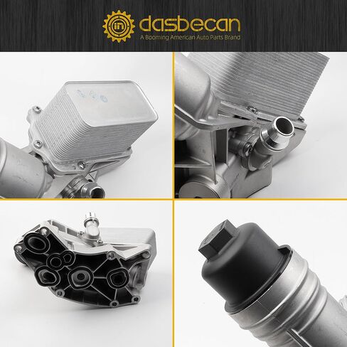 مجموعة مبيت مبرد زيت الألومنيوم Dasbecan 11428583895 متوافقة مع BMW 340i 440i 540d 540i 640i 740i M240i X3 X4 xDrive 2016-2021، لمحرك B58 3.0L المزود بشاحن توربيني يستبدل # 11428511391 in Kuwait