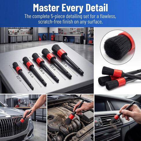 Complete Car Detailing Kit 15 Pieces, Includes Wash Mitt, Microfiber Towels, Wheel Brush, Detail Brushes & Portable Carry Bag in Saudi Arabia