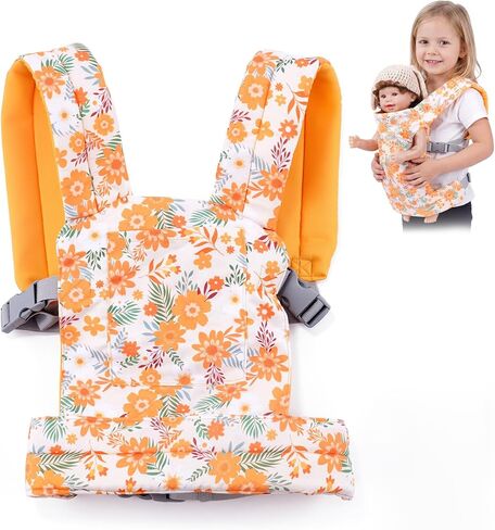 BABESIDE Baby Doll Carrier – Adjustable Straps for 15–22 Inch Dolls, Perfect for Pretend Play & Role Play – Soft Cotton Doll Accessory for Girls Ages 3+（Doll Not Included） in Kuwait